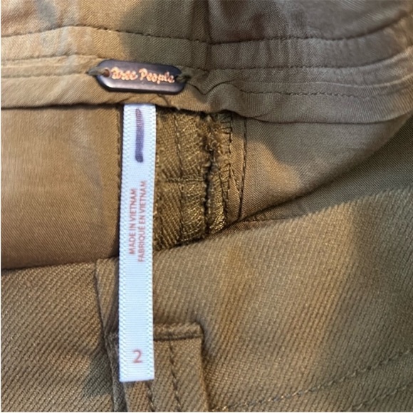 Free People 2 Pants Turning Point Pleated Barrel Trousers in mustard combo - Picture 10 of 11